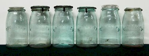 Fruit jars - 6 'Cohansey'