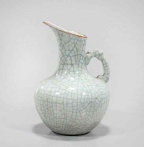 Chinese Crackle Glazed Porcelain Pitcher