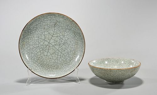 Two Chinese Crackle Glazed Porcelains