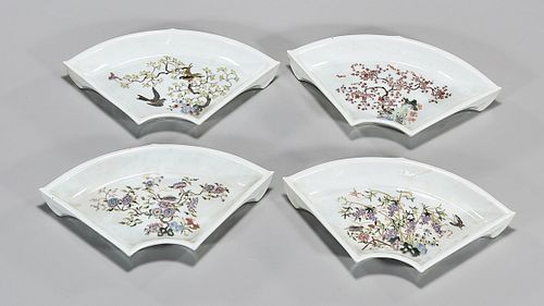 Group of Four Chinese Enameled Porcelain Dishes
