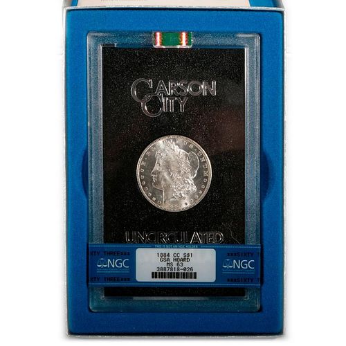 1884 uncirculated Carson City silver dollar (NGC rated)