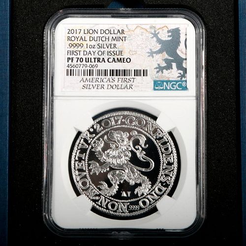 Lion Dollar 1 ounce silver proof