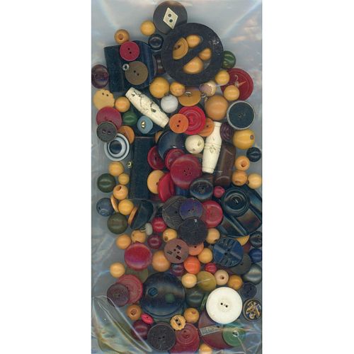 A Bag Lot Of Assorted Bakelite Buttons