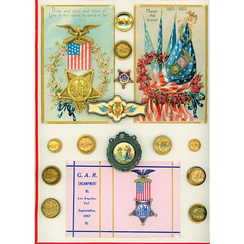 4 Cards Of Assorted U.S. Uniform Buttons