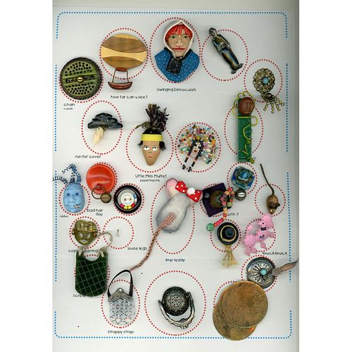 A Card Of Assorted Material Div 3 Realistic Buttons