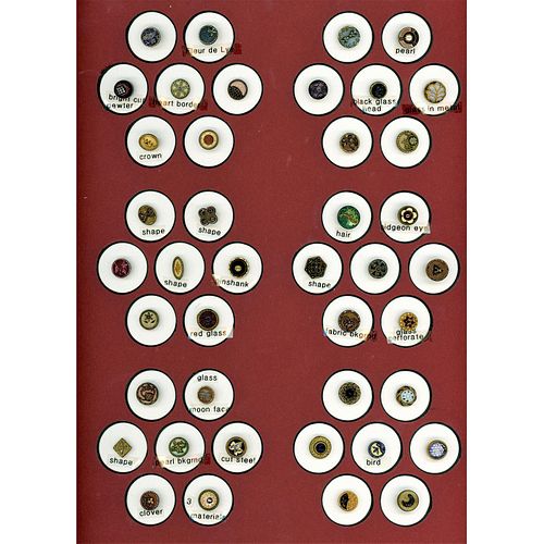 1 Card Of Assorted Austrian Tiny Buttons