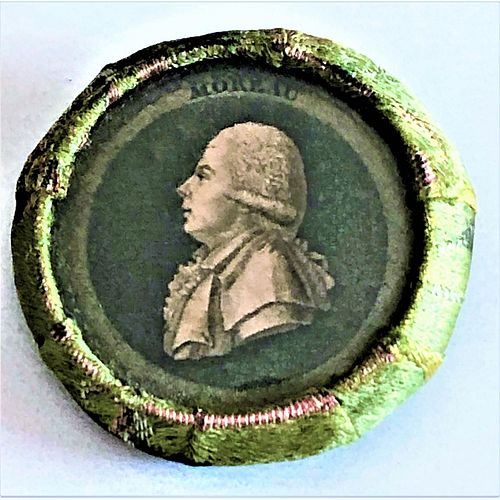 An Extremely Rare 18Th Century Fabric Button