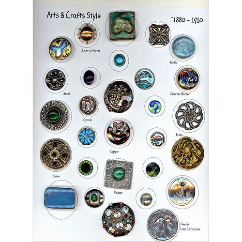 A  Card Of Arts & Crafts Assorted Material Buttons