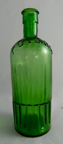 Poison green round bottle