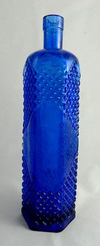 Poison hexagonal cobalt bottle