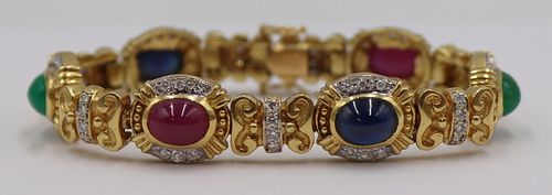 JEWELRY. 18kt Gold, Colored Gem, and Diamond