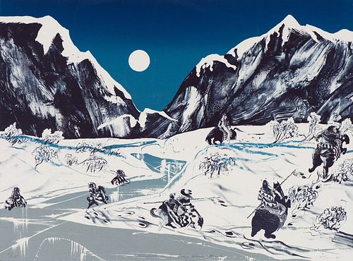 Earl Biss Moonlight on the Crazy Woman Mountains, 1981