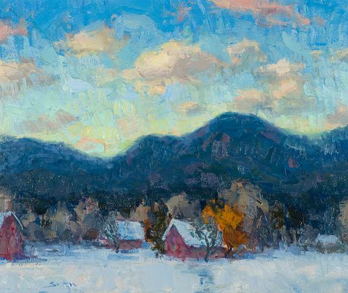 Scott Switzer Red Houses in the Snow, 1990