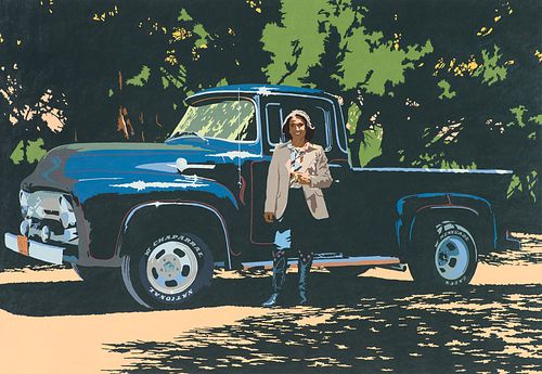 Bill Schenck Elaine with Pickup Truck, 1980
