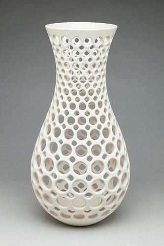 White Pierced Vase/Vessel