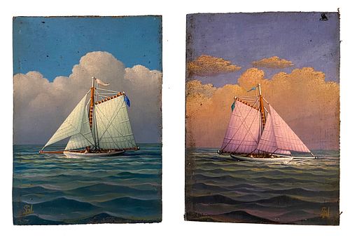 George Nemethy - pair of Marine Paintings
