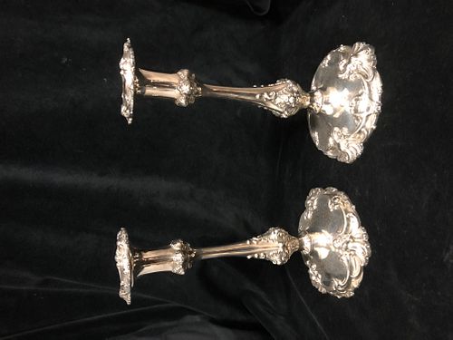 Pair of English Sheffield Plate Candle Sticks