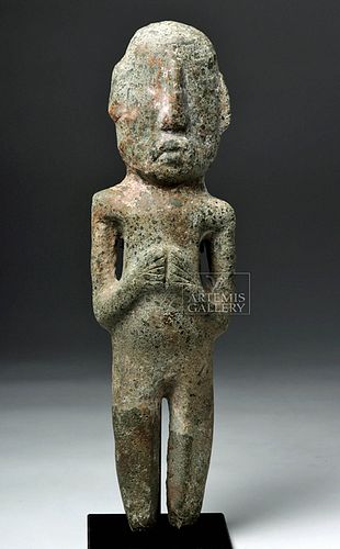 Huge Museum-Exhibited Chontal Greenstone Figure
