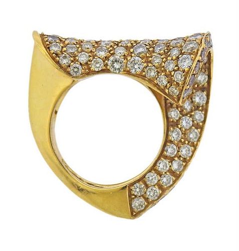 18K Gold 4.40ctw Diamond Ring