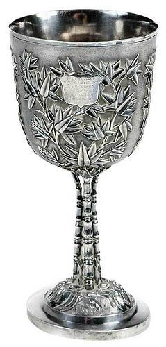 Leeching Chinese Export Silver Goblet