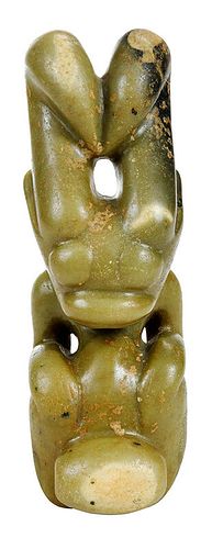 Prehistoric Style Carved Hardstone Figure