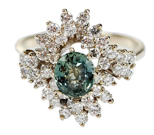 14kt. Gemstone and Diamond Ring