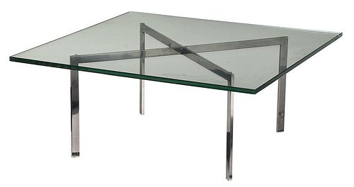Knoll Attributed "Barcelona" X Form Low Table