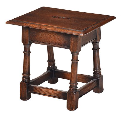 William and Mary Style Oak Joint Stool