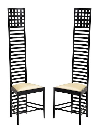 Pair Charles Rennie Mackintosh Hill House Chairs