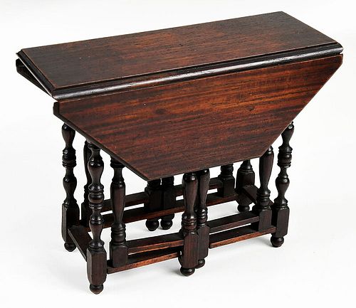 A Miniature William and Mary Style Gateleg Table