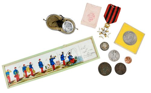 Assorted Coins in Stanley Toolbox