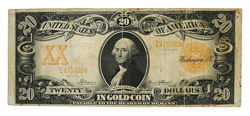 Twenty Dollar Gold Certificate
