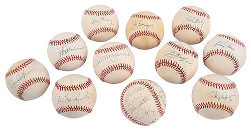 11 Assorted Signed Baseballs 