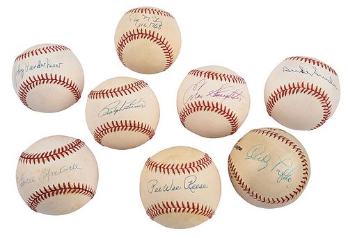 Eight Signed Baseballs 