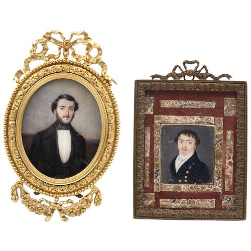 Pair of Miniature Portraits, Mexico, 19th century