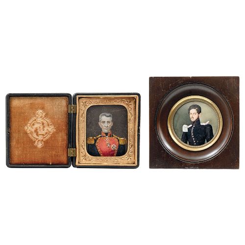 Pair of Miniature Portraits, Mexico and Europe, 19th century