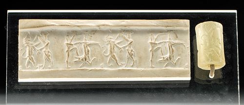 Ancient Akkadian Stone Cylinder Seal Bead