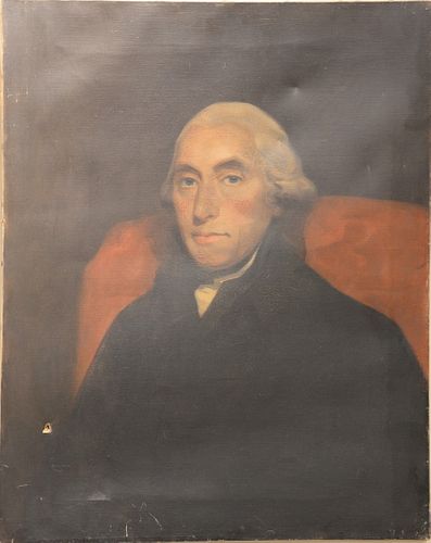Portrait of Joseph Black (1728 - 1799), oil on canvas, 18th century, unsigned.
30" x 24". Catalog Note: Joseph Black discovered carb...