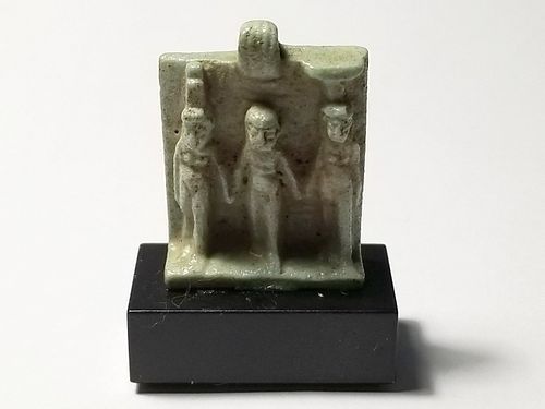An Egyptian Amulet of the Osirian Triad.Egyptian. Late Dynastic Period. 664-332 BCE. 