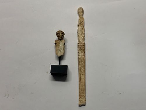 Lot of 2 Ancient Roman Bone Pins c.1st century AD. 