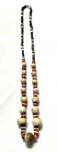 Ancient Sumerian Stone Beads c.3000 BC. Size 23 inches length