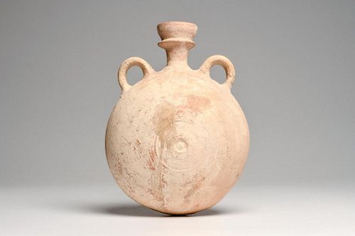 Large Ancient Greco-Roman Pottery Flask Ca. 600-400 B.C. 
