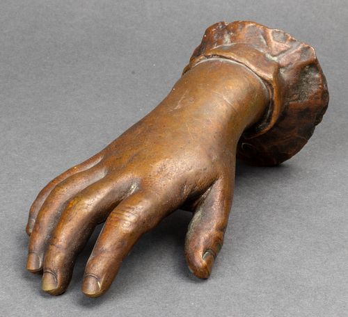 Antique Bronze Sculpture of a Lady's Hand, 1904