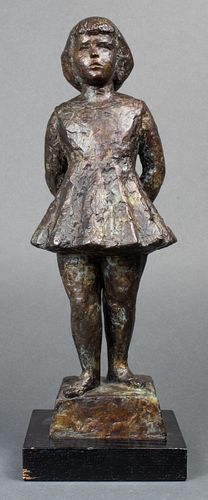 Chaim Gross Judaica "Girl" Modern Bronze