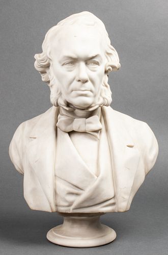 E.W. Wyon Parian Portrait Bust of Richard Cobden