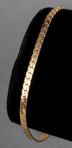 Italian 14K Yellow Gold Herringbone Bracelet