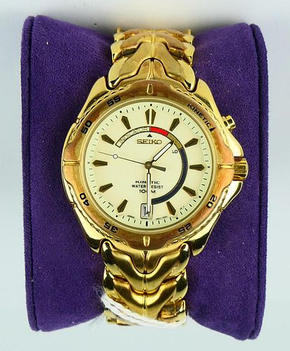 SEIKO KINETIC GOLD TONE WATCH sold at auction on 13th October | Bidsquare
