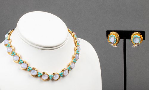 Jomaz Faux Moonstone & Persian Turquoise Jewelry