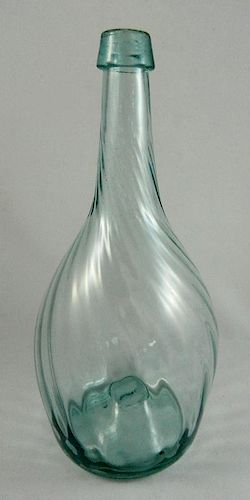 19th c. aqua glass decanter
