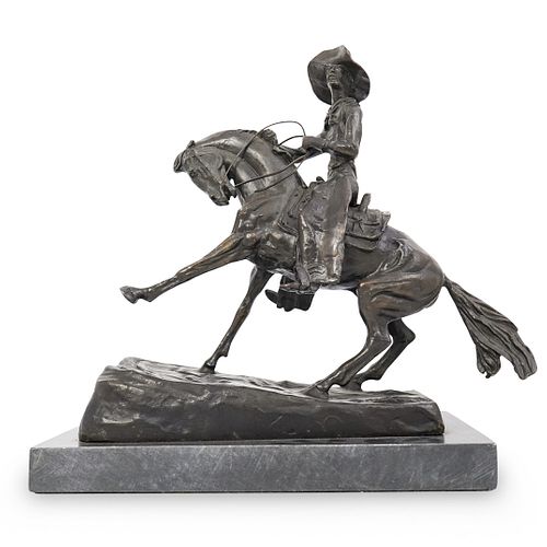 Frederic Remington (American 1861-1909) "Cowboy" Bronze